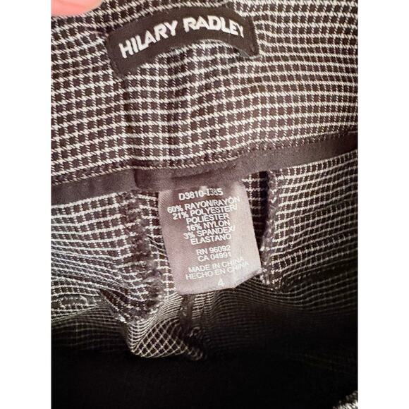 Hilary Radley Black White Check Slim Stretch Pants | Women’s Size 4 - Picture 4 of 4
